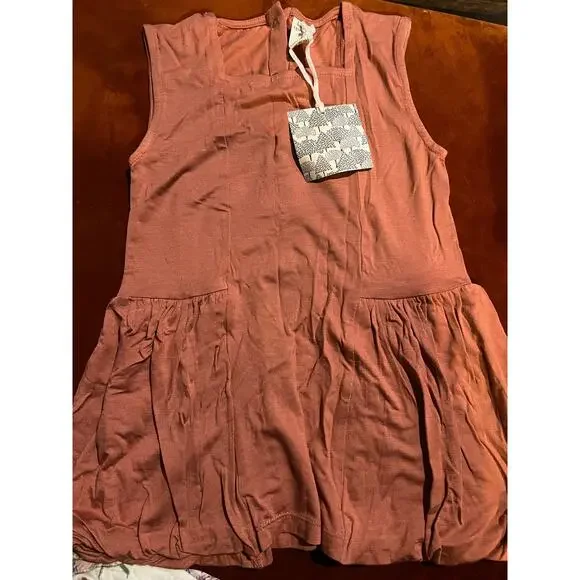 NWT Kate Sleeveless Bubble Ballerina Top in Cedar Orange Size 7y - Picture 1 of 3